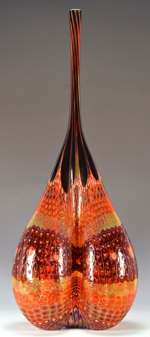 Lot 456: Stephen Powell Large Glass Vase