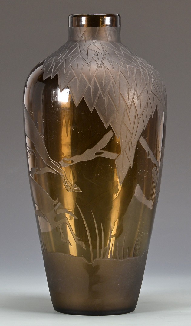 Lot 457: Orrefors and Verart Glass Vases