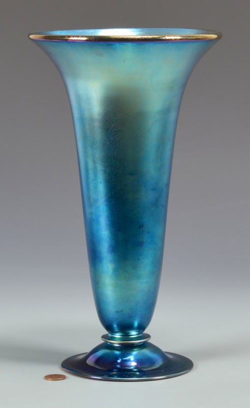 Lot 480: Steuben Aurene Art Glass Vase, 11"
