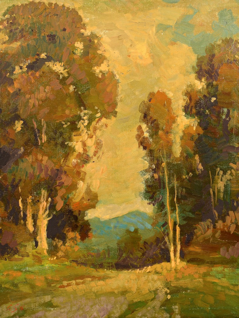 Lot 493: 2 G. Stepanyants oil on canvas landscapes