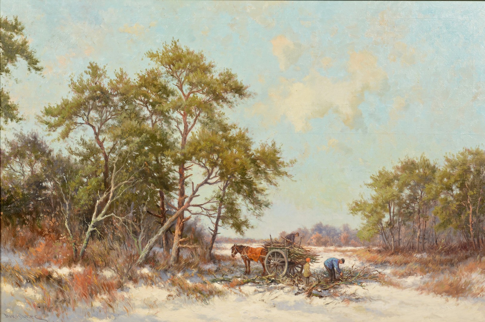 Lot 498: Dorus Arts, O/C, Winter Landscape