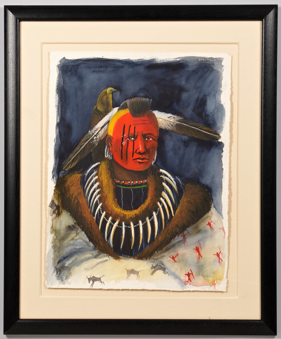 Lot 508: Native American Raymond Nordwall Watercolor