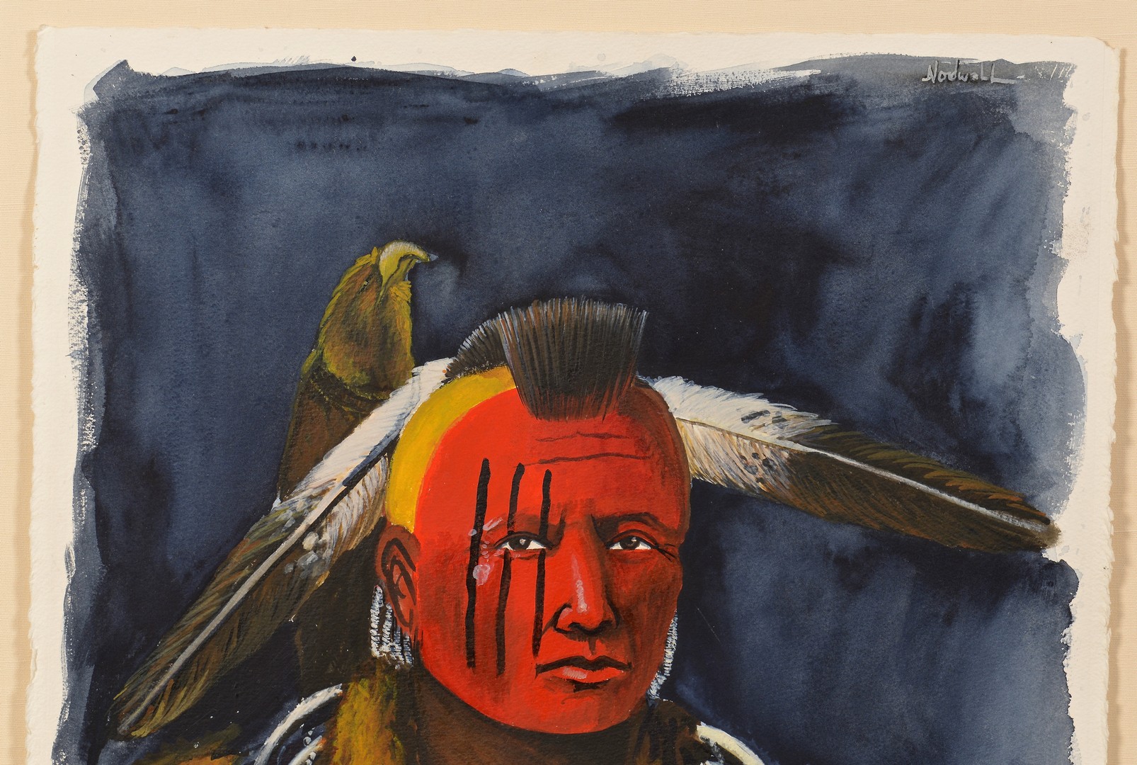 Lot 508: Native American Raymond Nordwall Watercolor