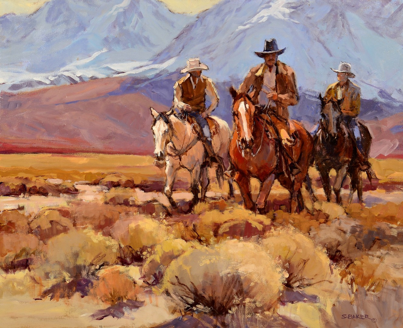 Lot 511: Suzanne Baker O/C, Cowboys