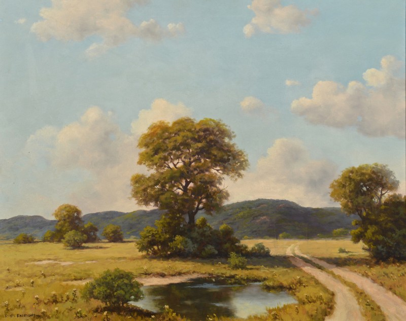 Lot 515: Roland Enright Oil on Canvas Landscape