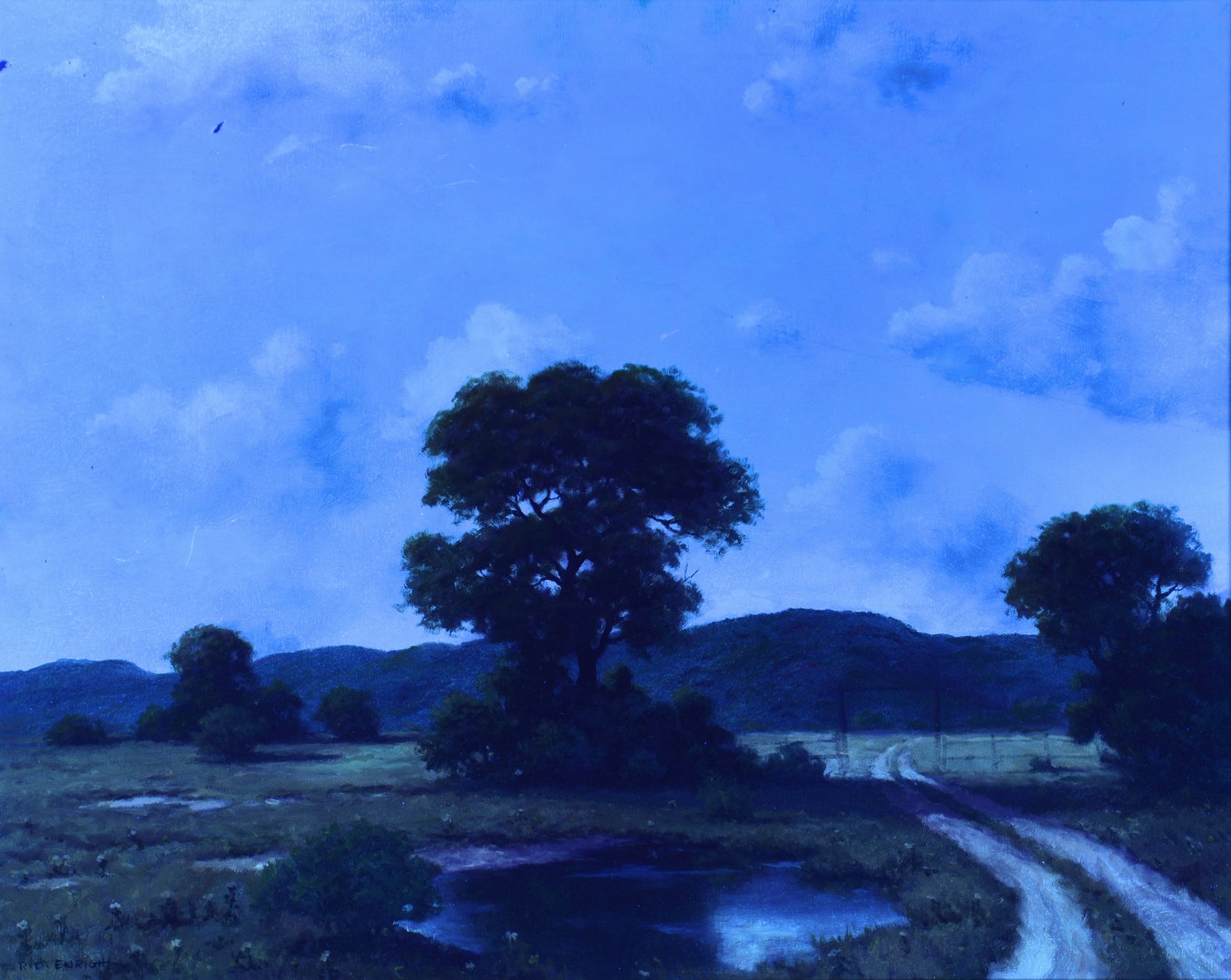 Lot 515: Roland Enright Oil on Canvas Landscape