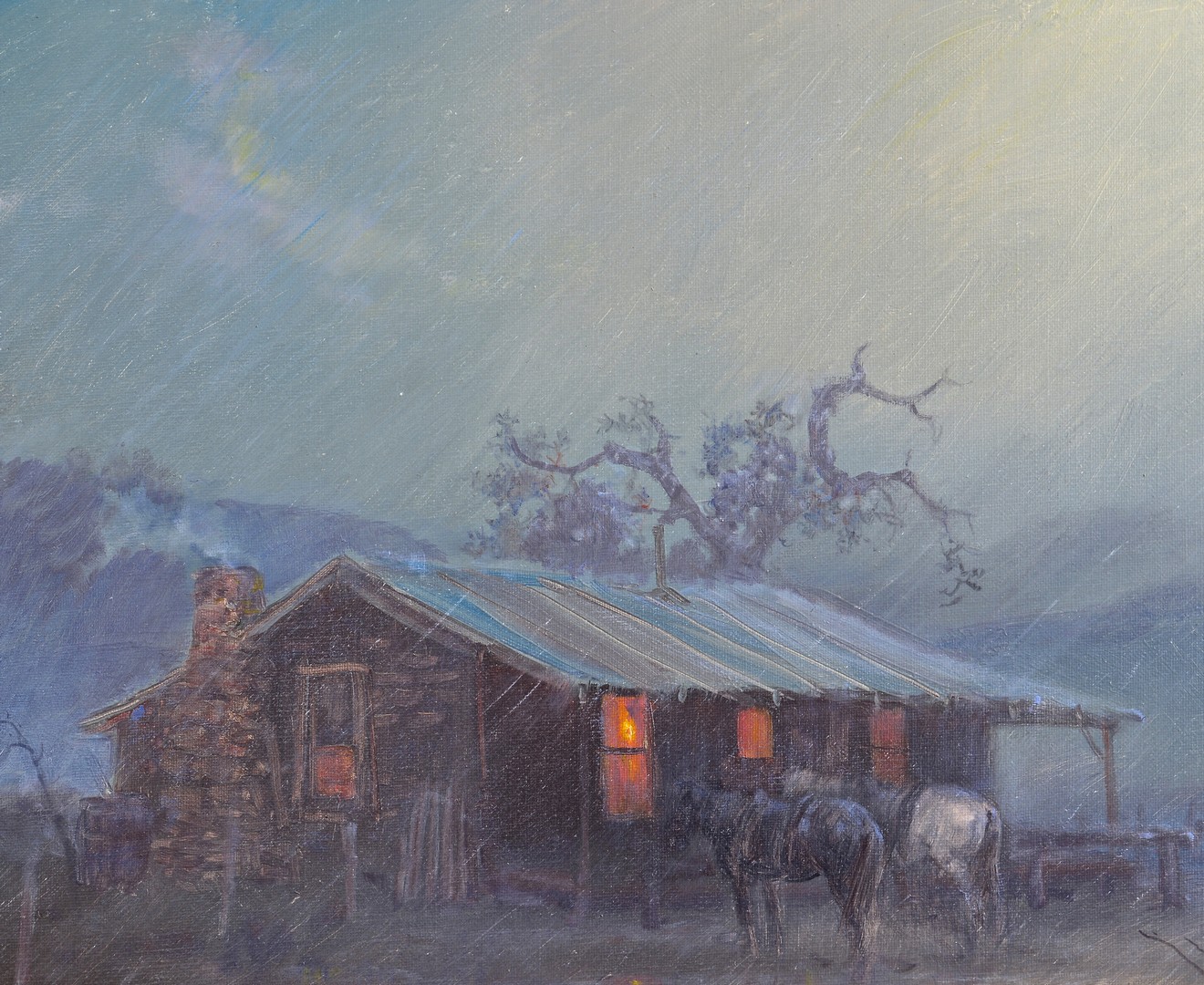Lot 516: Carl J. Smith Oil on Canvas Snow Scene
