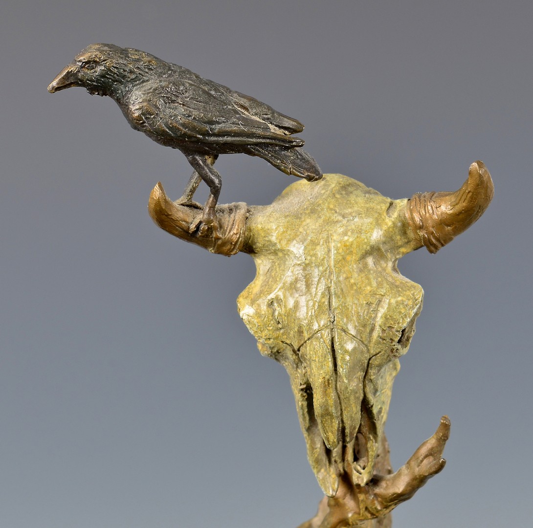 Lot 518: Gilbreth Bronze of Apache w/ Crow