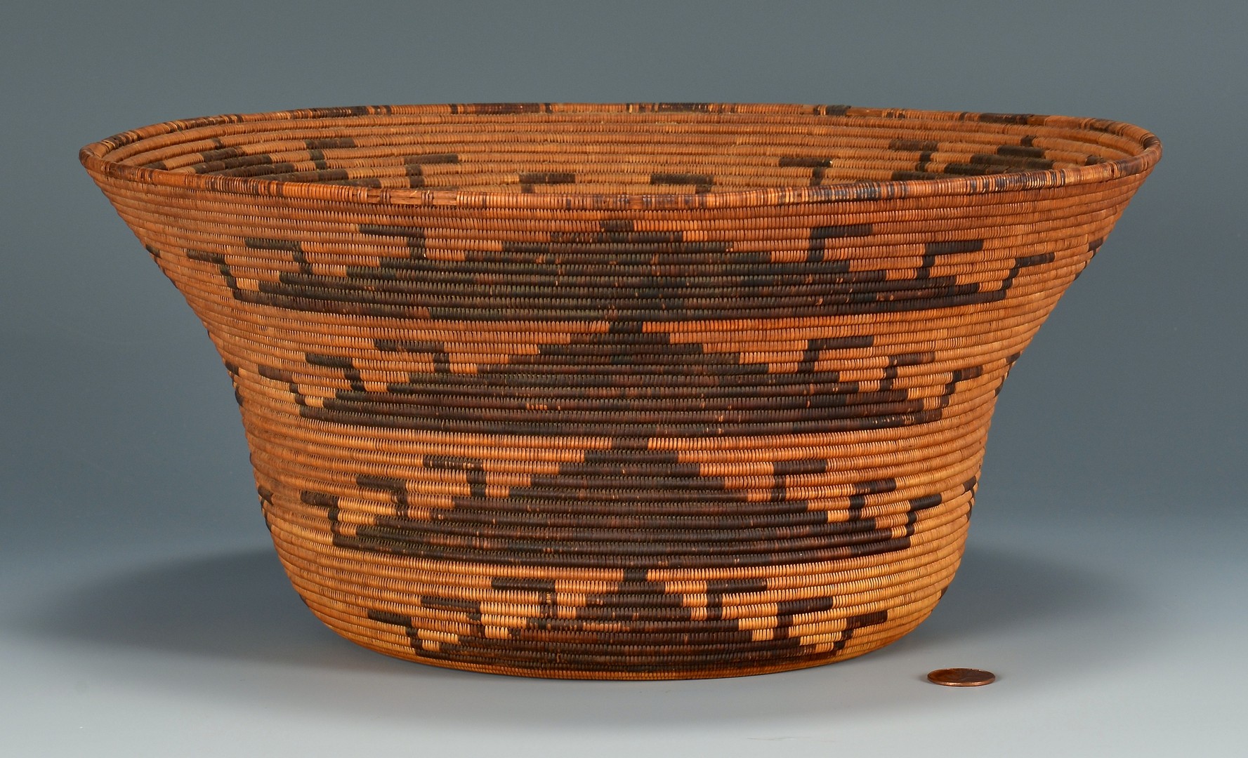 Lot 520: Native American Pomo Coiled Basket Bowl