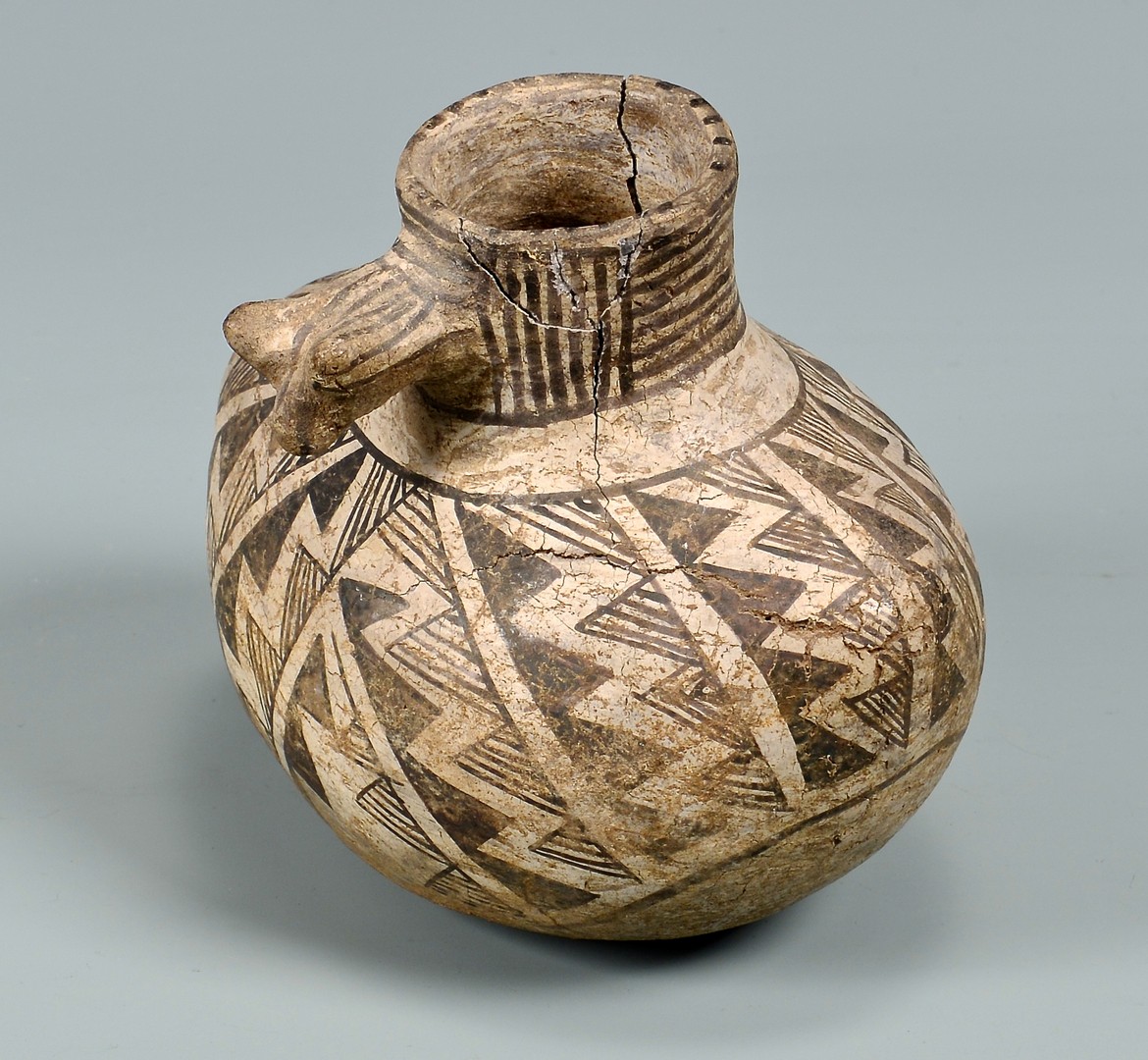 Lot 523: 6 Native American Pottery Items, incl. Anasazi