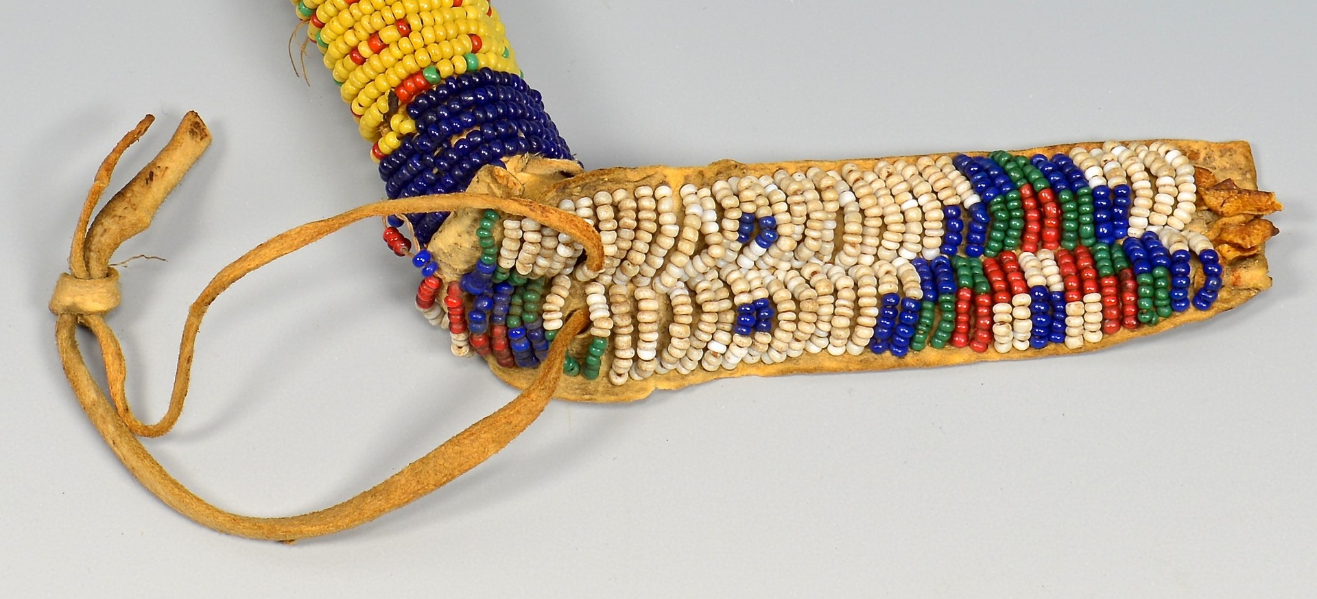 Lot 530: Native American Doll Cradle & Awl Case