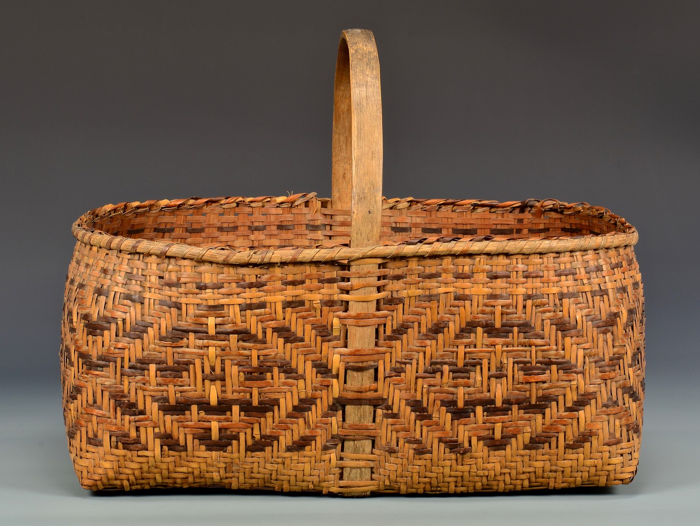 Lot 532: 3 Cherokee Rivercane Baskets, Incl. Early 20th Ce