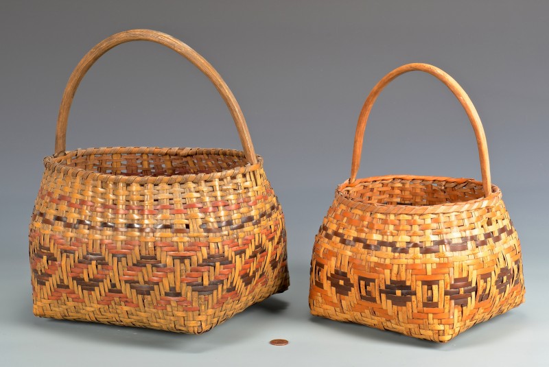 Lot 533: Two Cherokee Rivercane Baskets