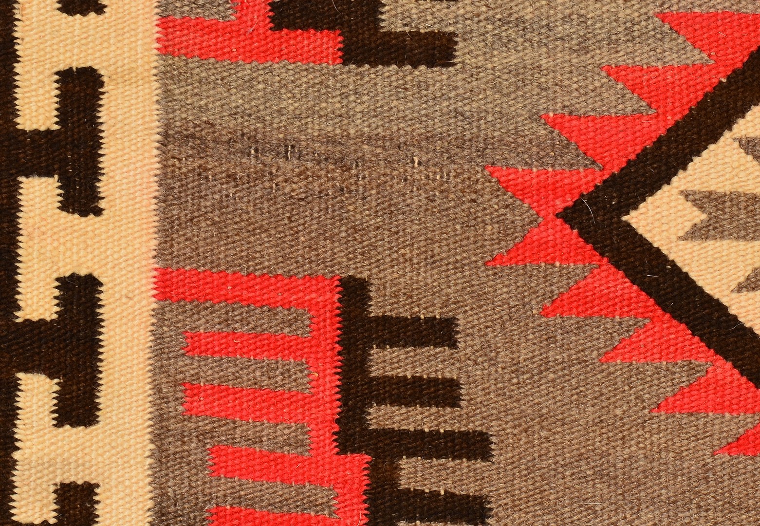 Lot 536: 2 Navajo Weavings w/ Red Highlights