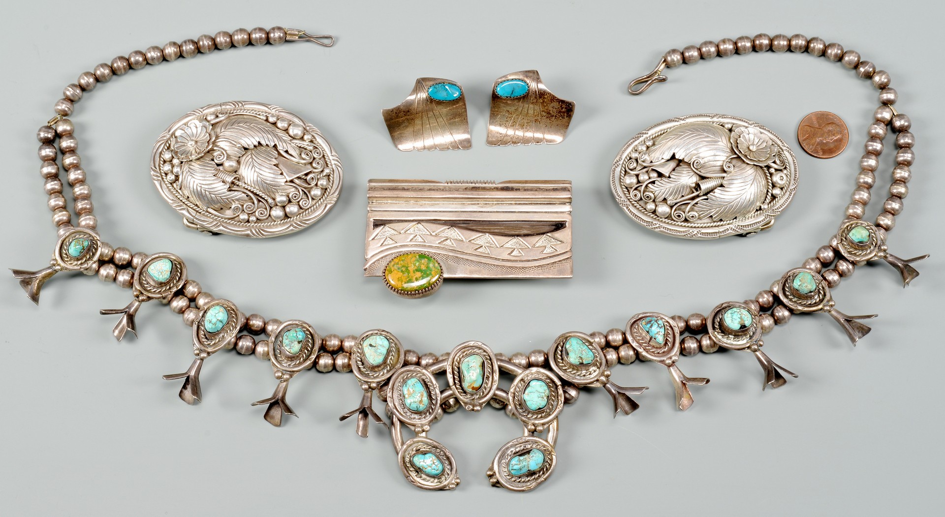 Lot 538: 5 Native American Sterling Items