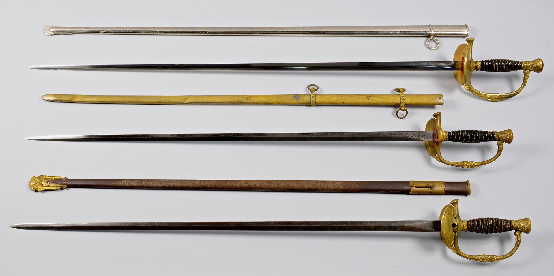 Lot 542: Three (3) Swords, 1 French and 2 American, 19th/ea