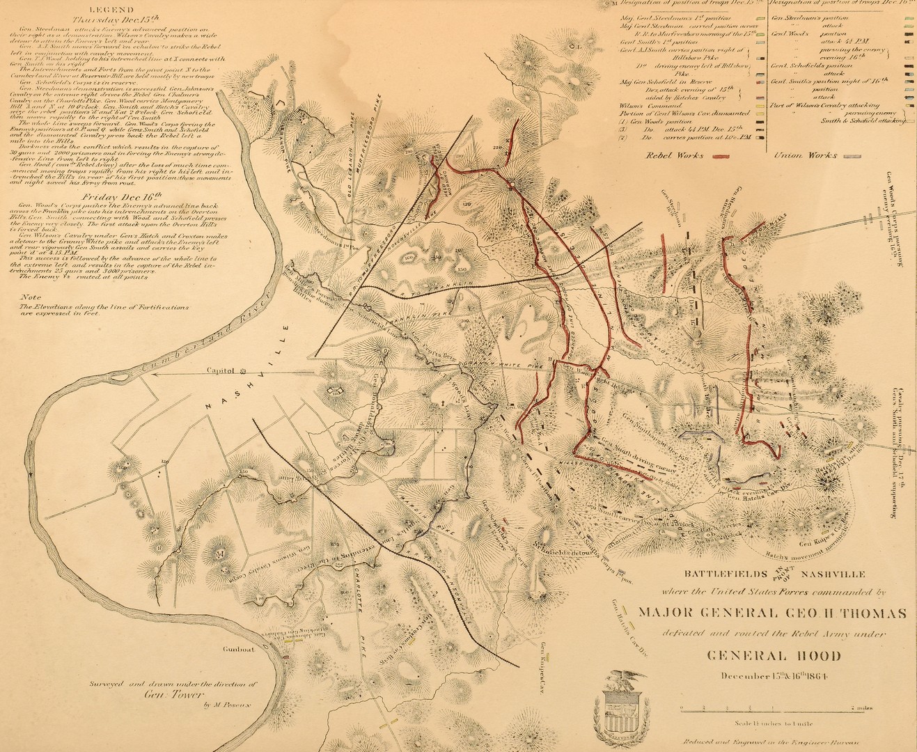 Lot 548: Nashville Battlefields and TN Map