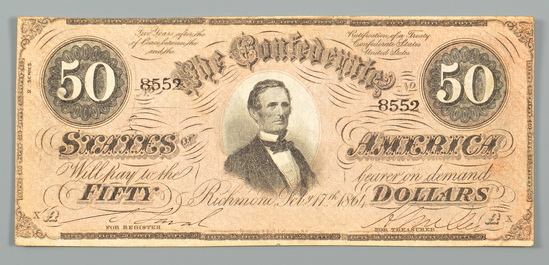 Lot 554: Collection of Confederate Currency, 6 items