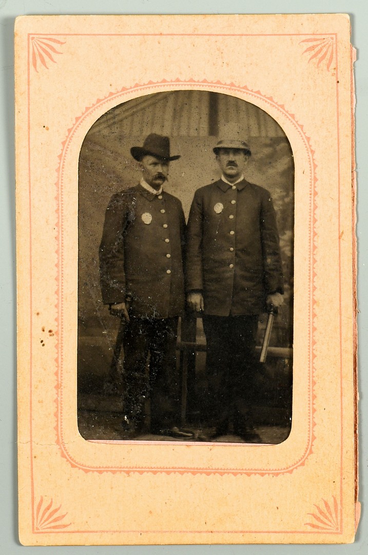 Lot 565: East TN Police Tintype and Cabinet Cards