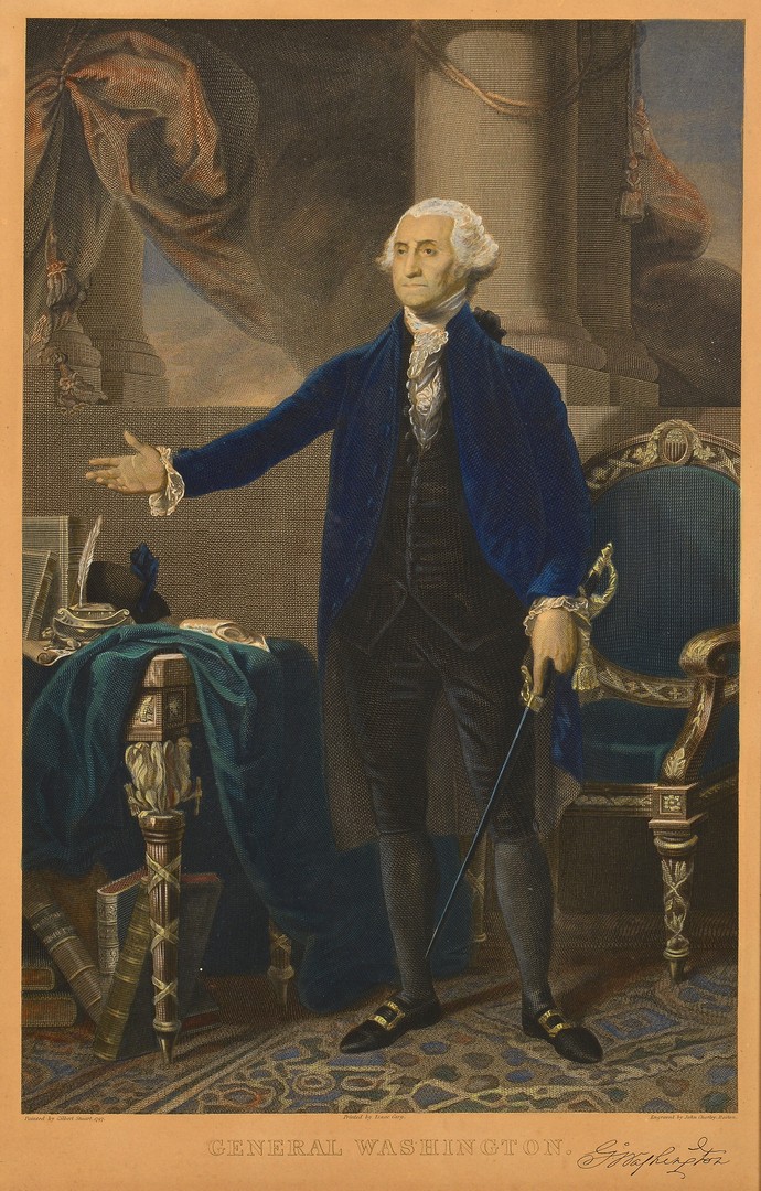 Lot 566: George Washington Engraving after Stuart