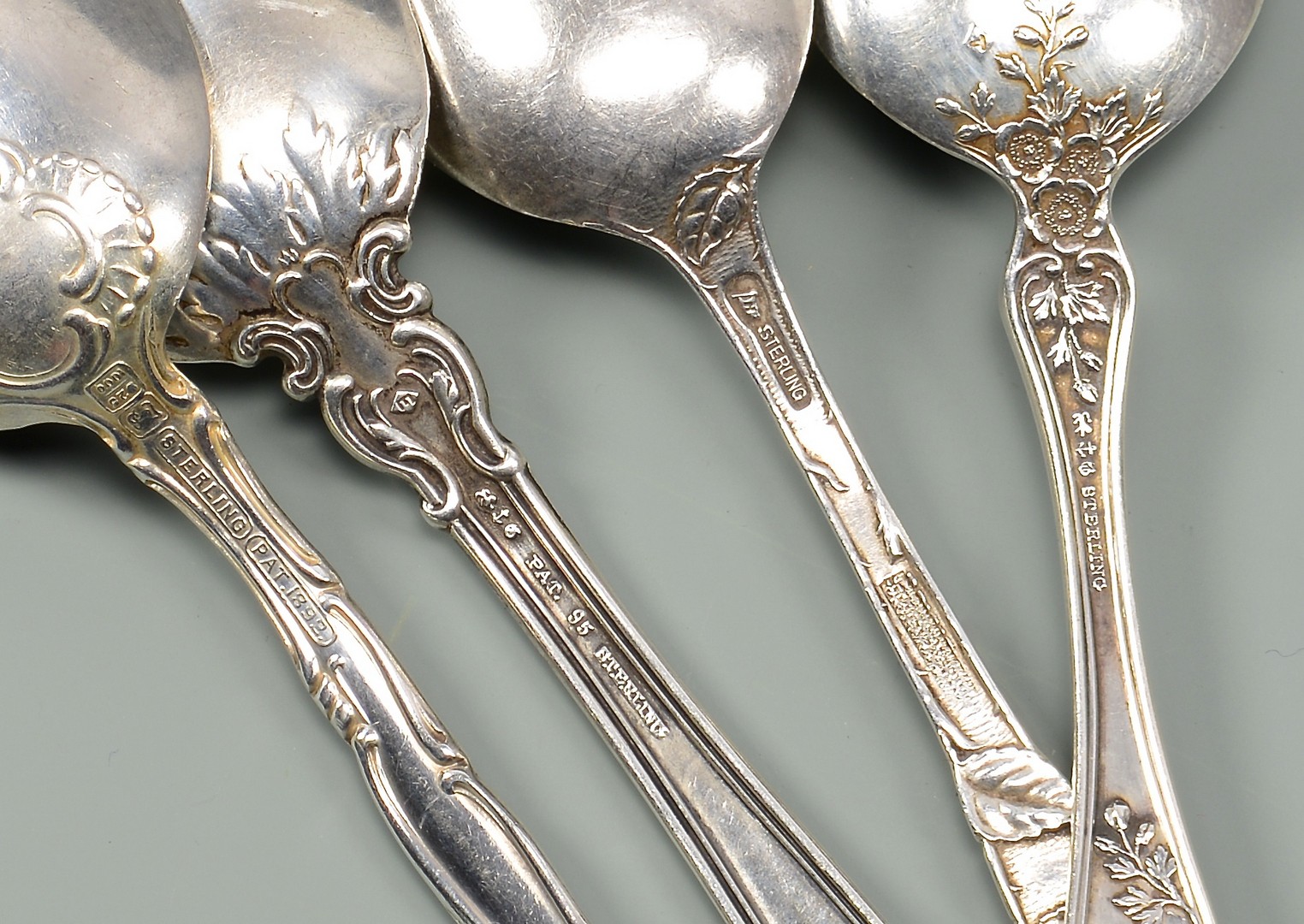 Lot 56: Tiffany Lap Edge Serving Spoon plus other sterling