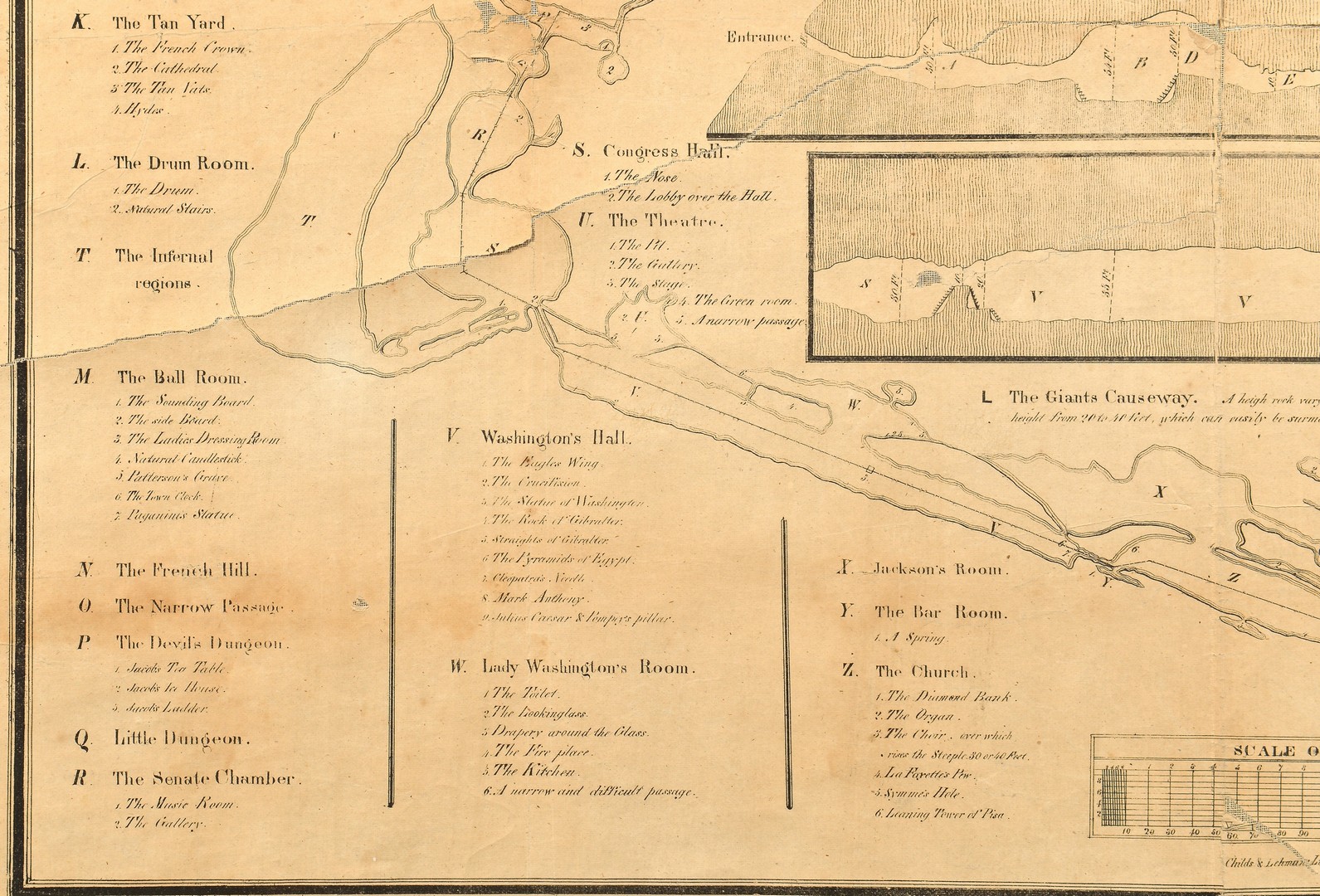 Lot 574: Weyer's Grand Caverns Cave Map, ca. 1835