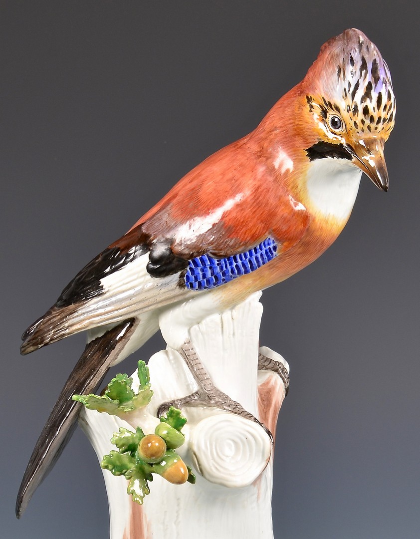 Lot 584: Meissen Bird on Branch Figure