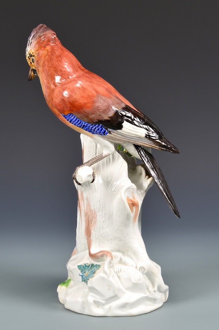 Lot 584: Meissen Bird on Branch Figure