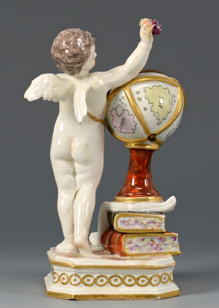 Lot 587: KPM Porcelain Figural Clock