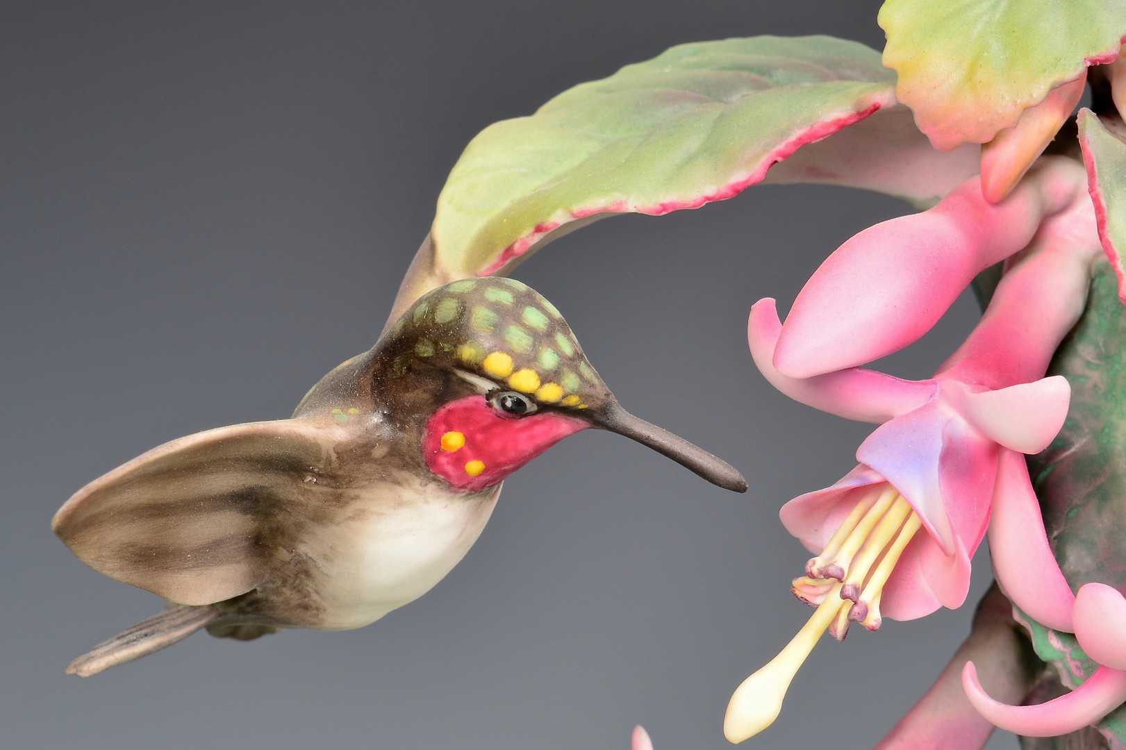Lot 593: Pr. Dorothy Doughty Ruby Throated Hummingbirds