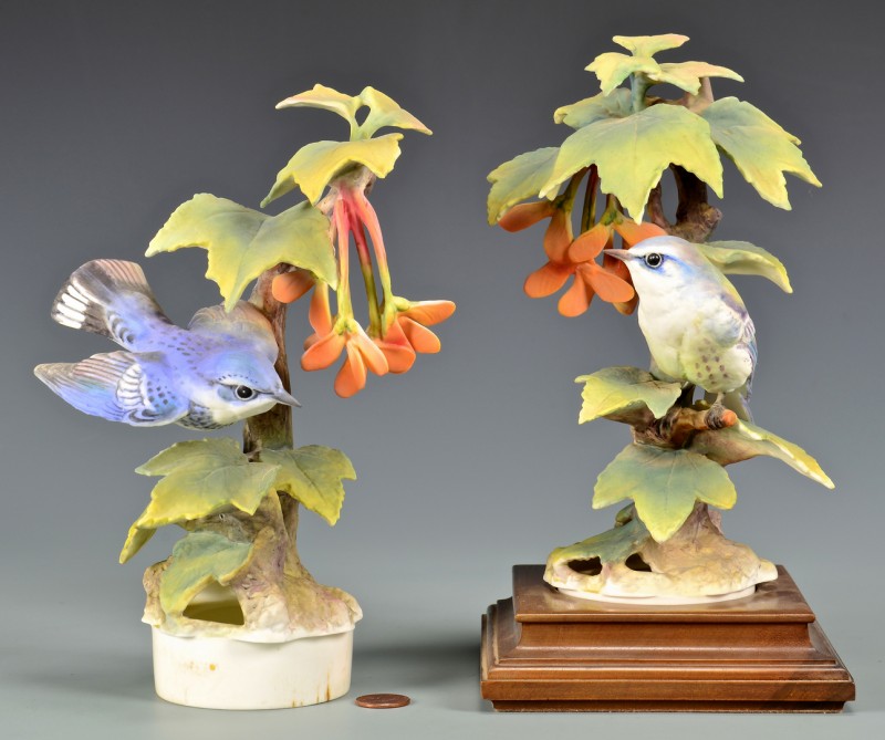 Lot 597: Pair Dorothy Doughty Cerulean Warblers