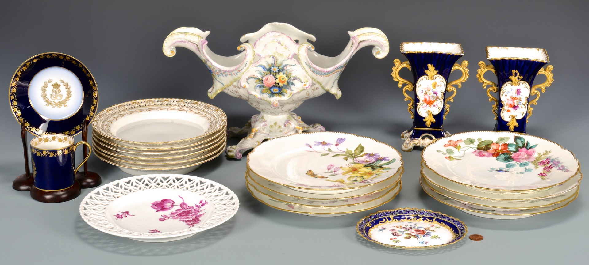 Lot 601: Large Grouping of European Porcelain