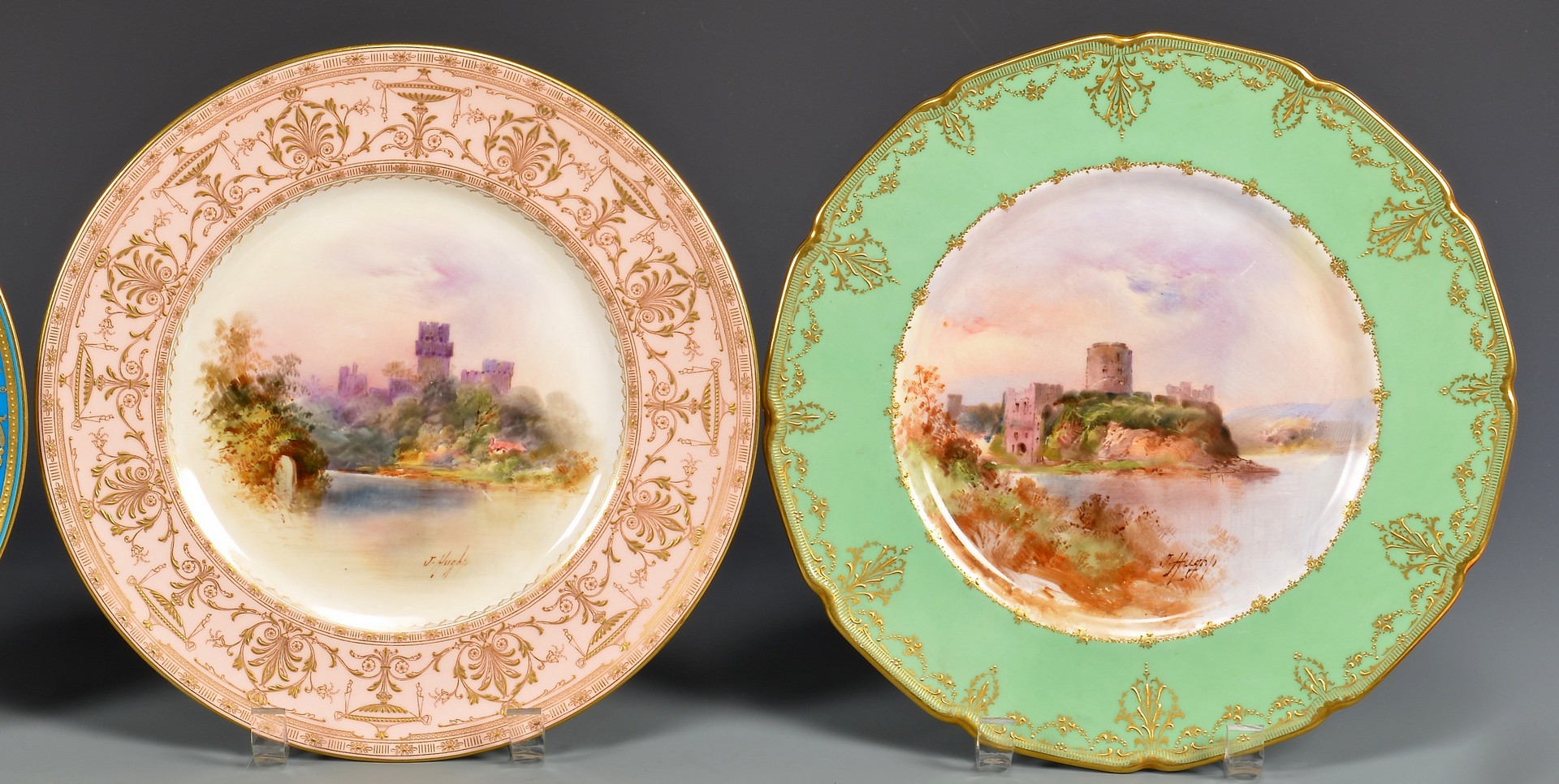 Lot 602: 12 Gilded Porcelain Cabinet Plates