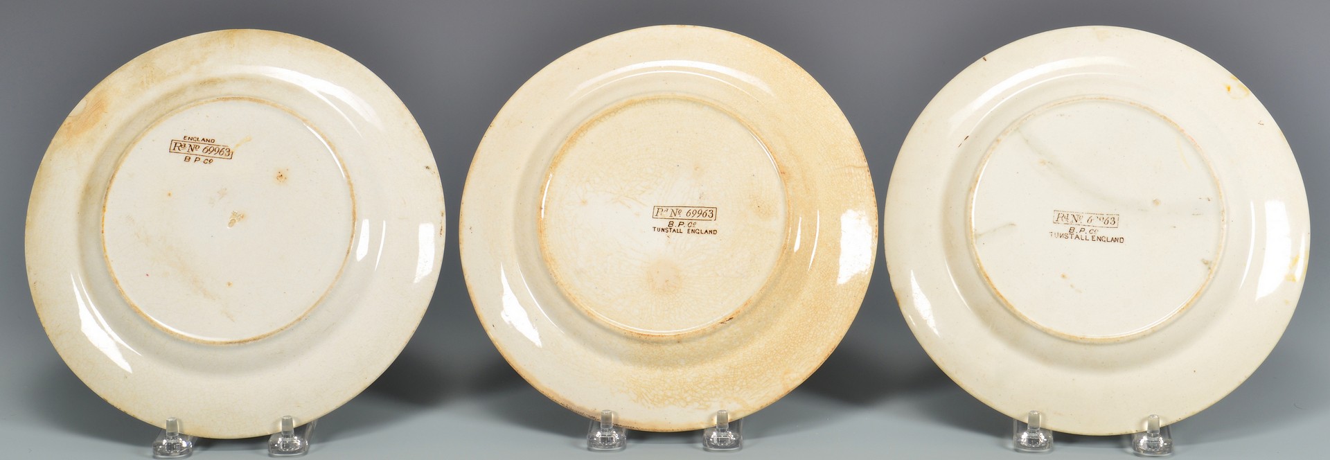 Lot 608: Group of 23 English ABC Pottery Plates