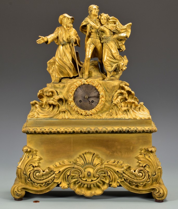 Lot 626: French Gilt Bronze Figural Clock, Legrand