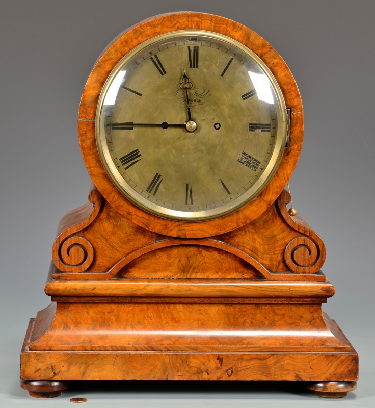 Lot 628: English J. V. Field Mantel Clock