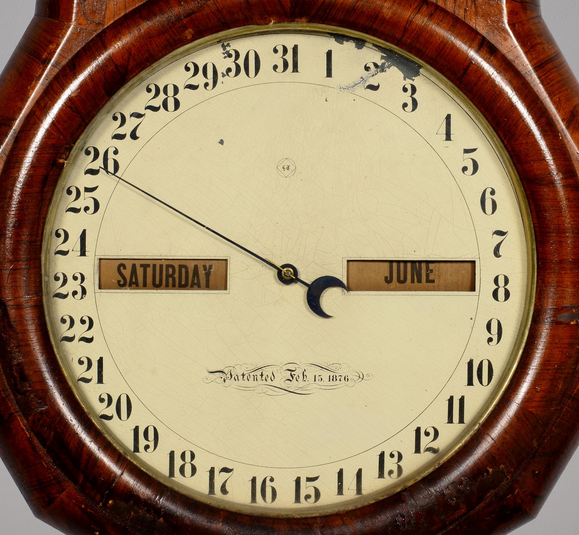 Lot 630: Seth Thomas Double Dial Calendar Clock