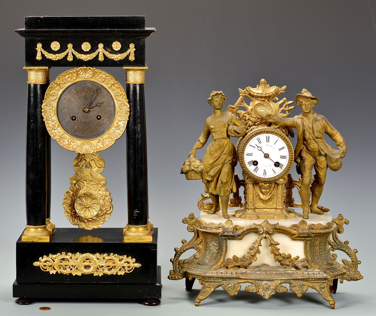 Lot 632: 2 19th Century French Mantle Clocks
