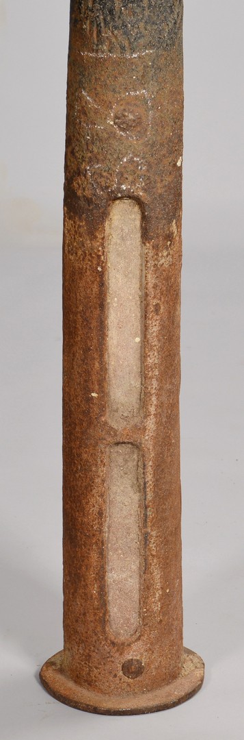 Lot 643: Iron Painted Hitching Post, Tree Trunk
