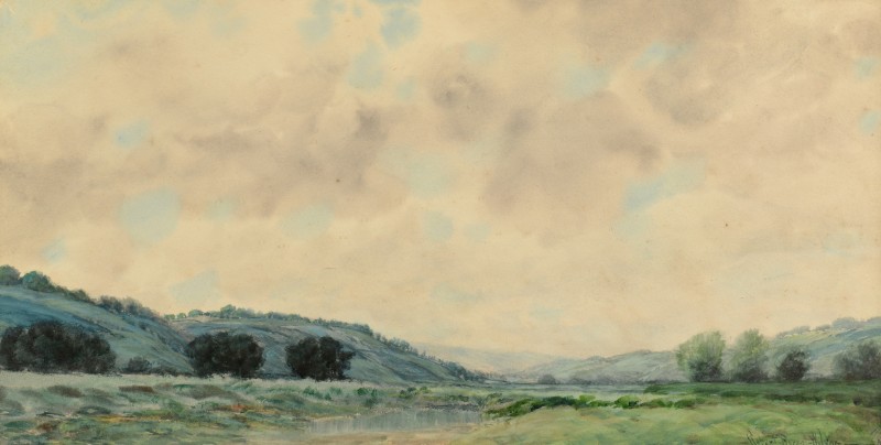 Lot 654: Kentucky, Robert Burns Wilson Watercolor
