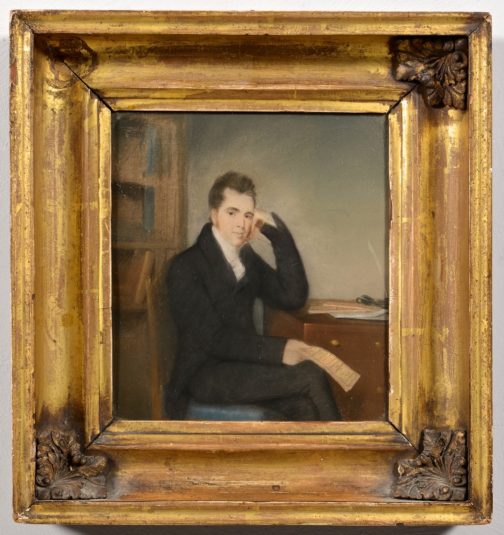 Lot 658: Pastel Portrait of Enoch Paine