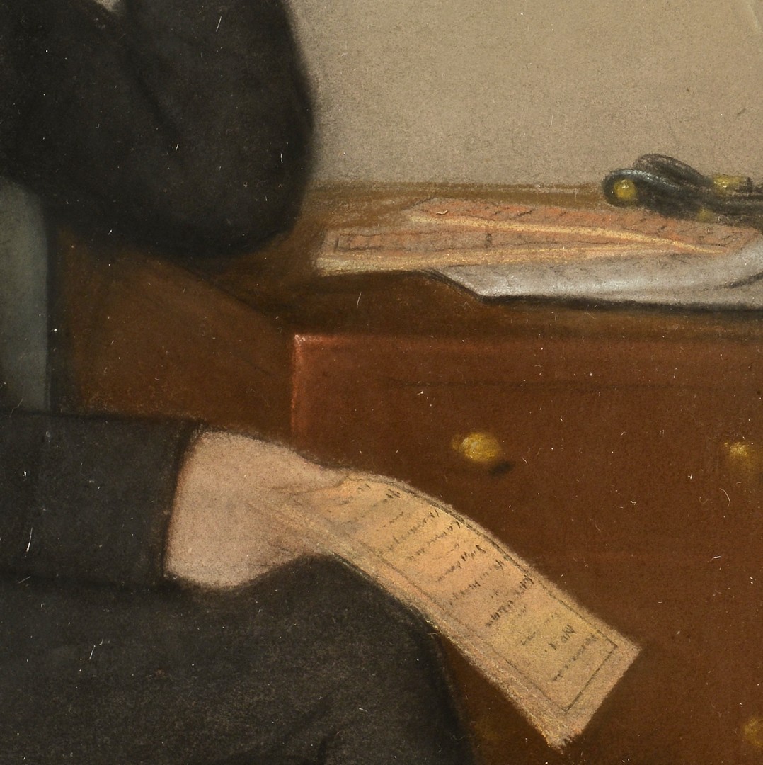 Lot 658: Pastel Portrait of Enoch Paine