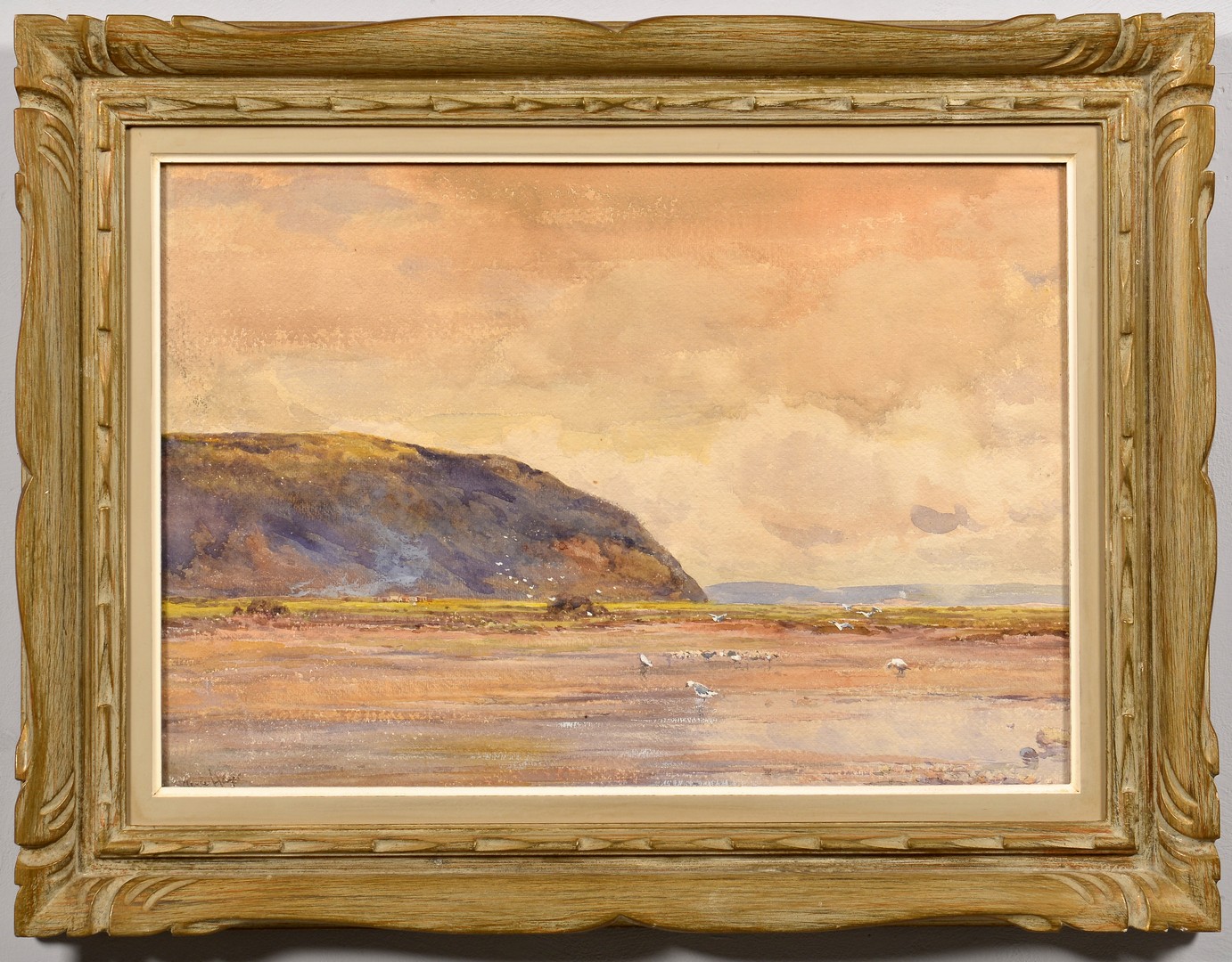 Lot 672: Two Watercolor Seascapes, signed