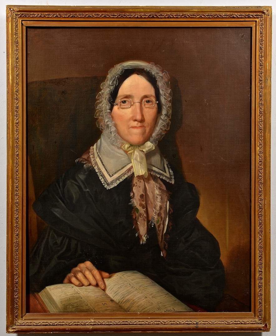 Lot 679: Portrait of a Lady Reading Proverbs 6