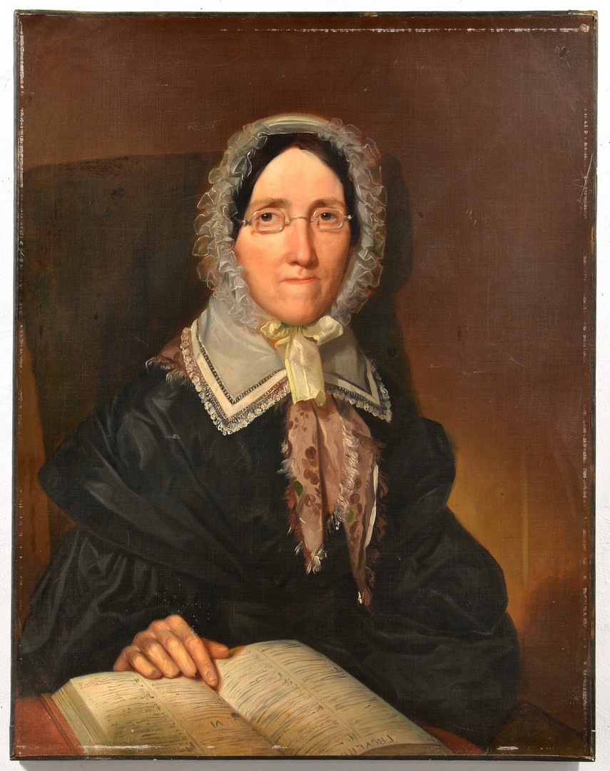 Lot 679: Portrait of a Lady Reading Proverbs 6