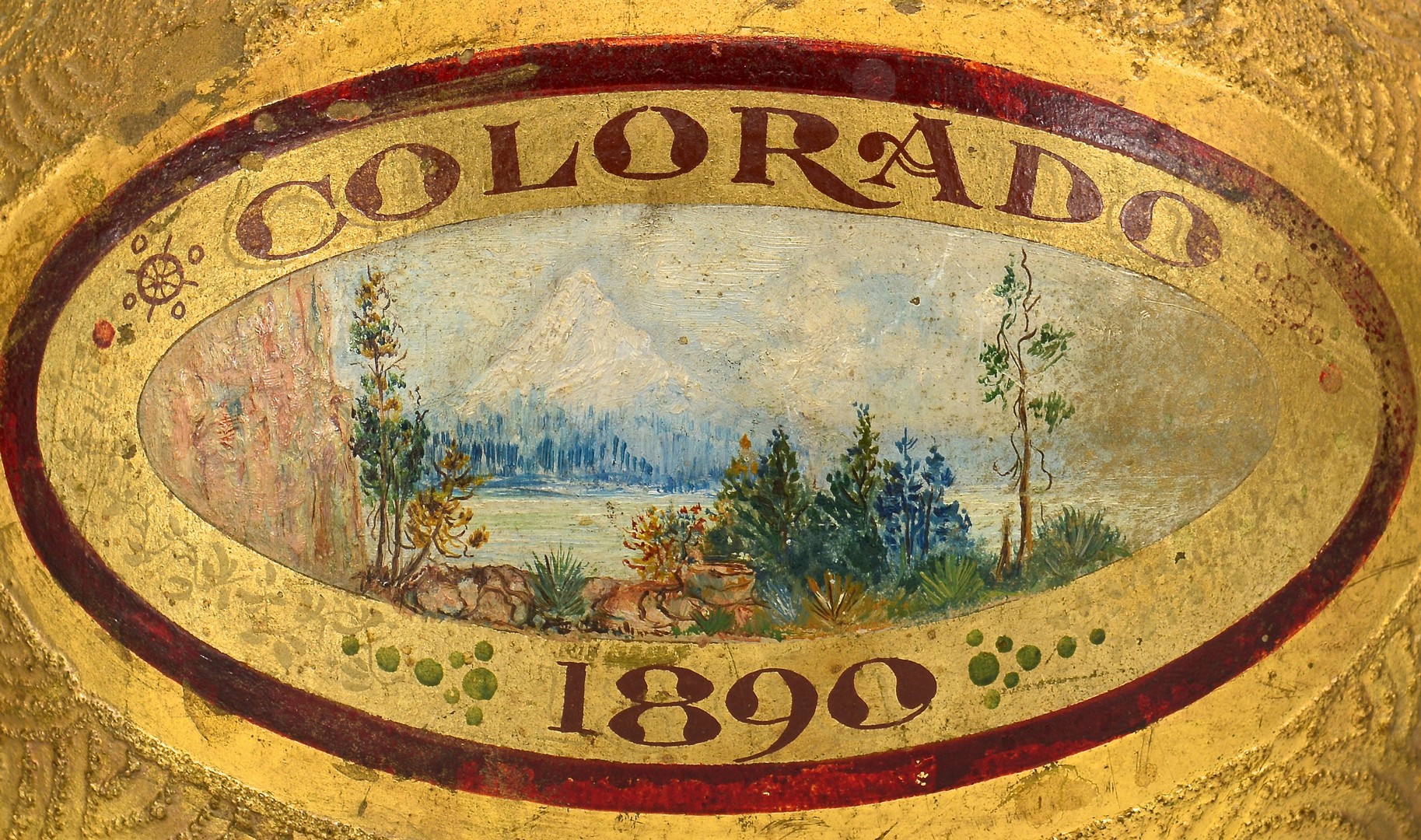Lot 688: Pottery Jar w/ Scenic Colorado Painted Scene