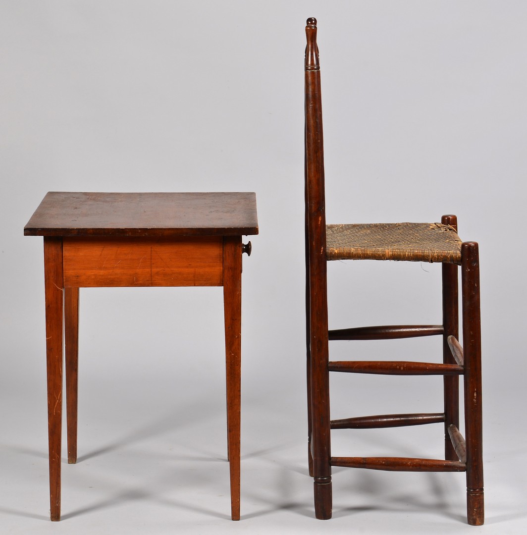 Lot 699: East TN Weaver Chair & Hepplewhite Table