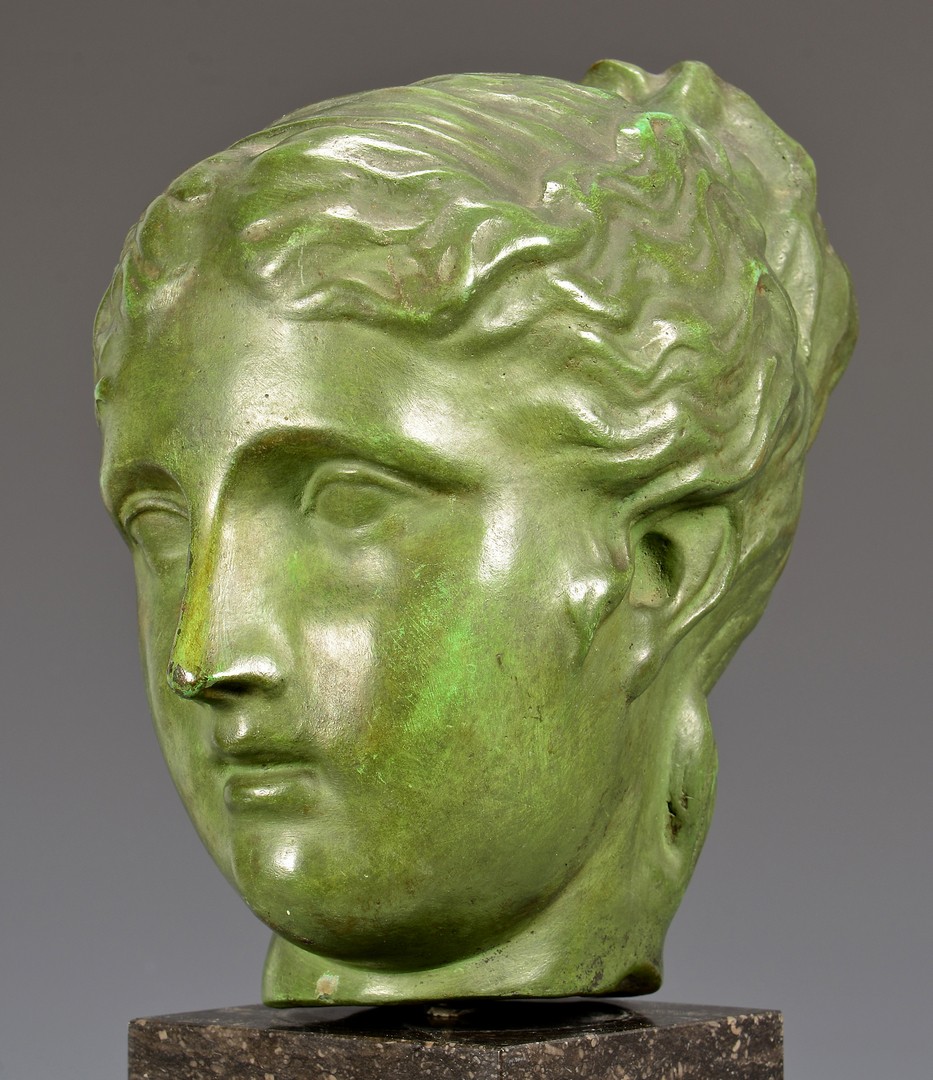 Lot 714: Classical Bronze Female Head Sculpture
