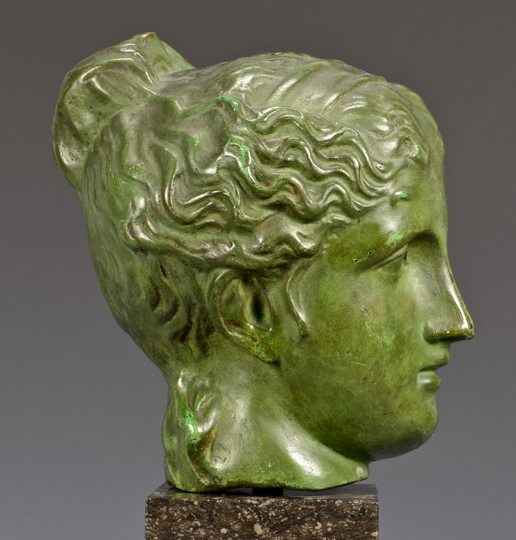 Lot 714: Classical Bronze Female Head Sculpture