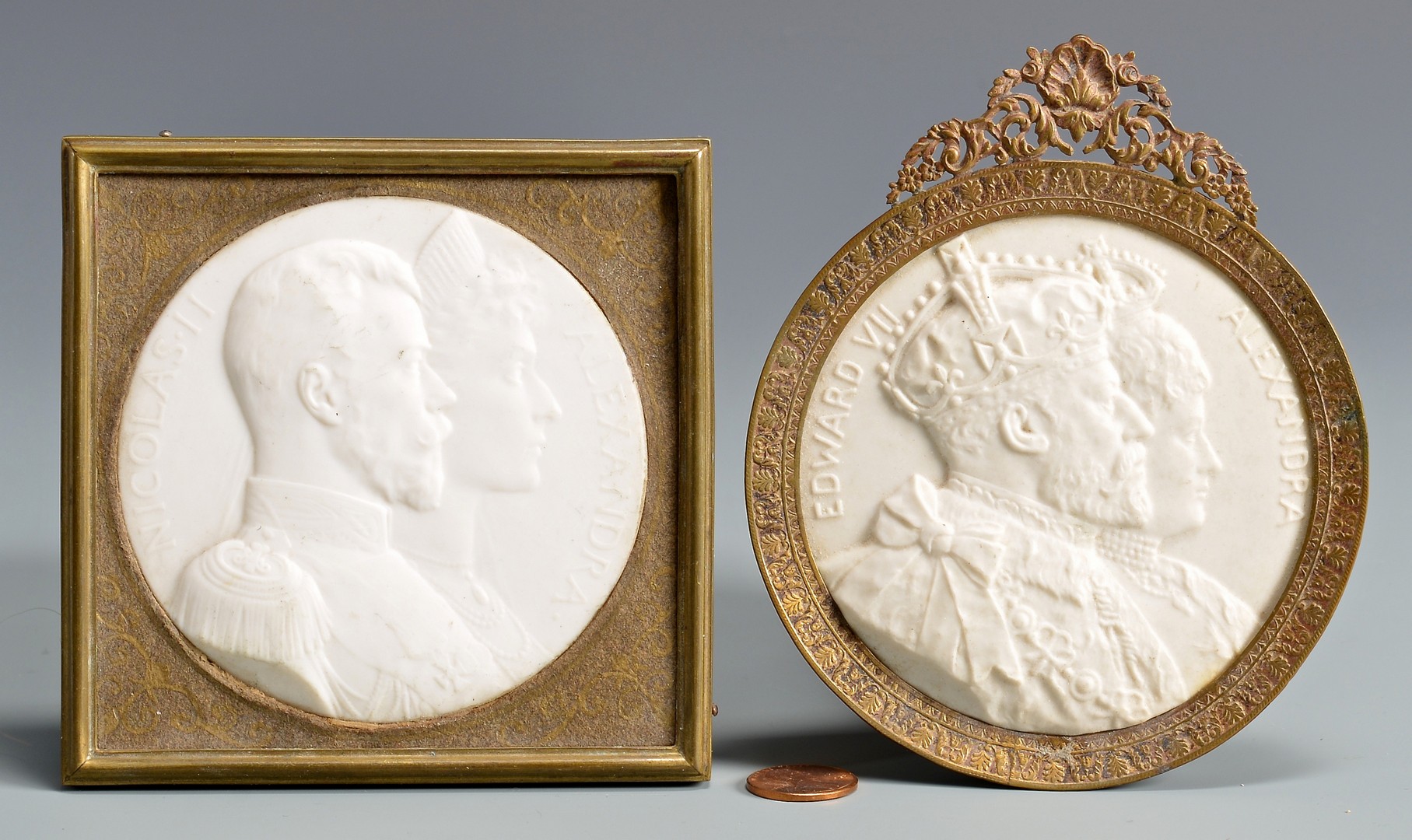 Lot 717: 2 Sevres Plaques of Royal Couples